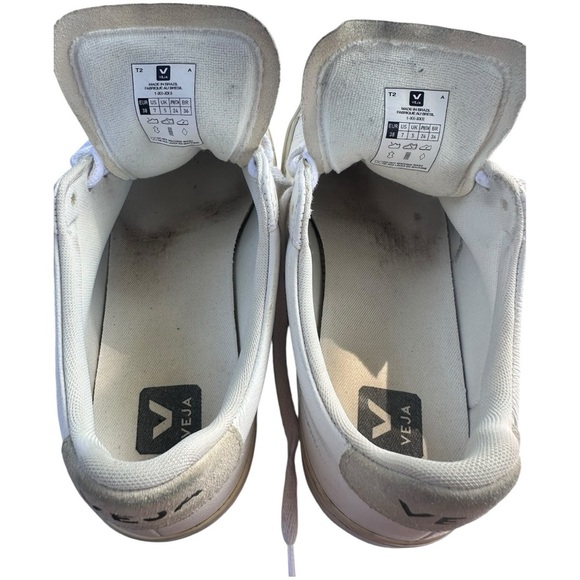 Veja Women's Campo Leather White/Grey Sneakers Shoes, sz 7 - Picture 9 of 12
